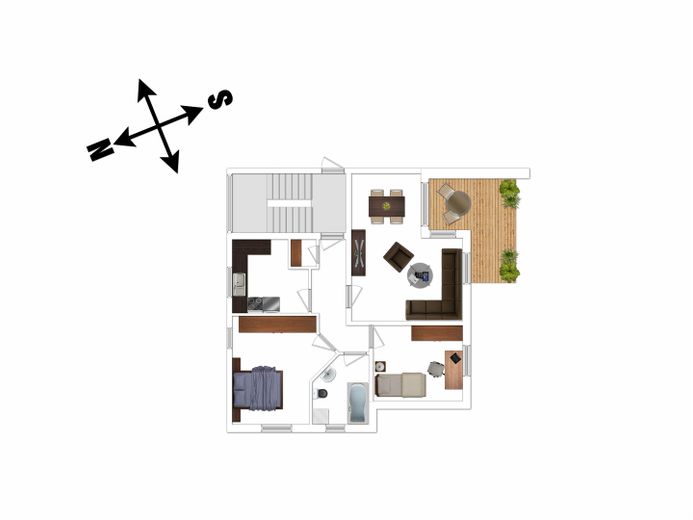 Helle 3-Zimmer-Erdgeschosswohnung mit Terrasse – फोटो 22