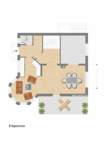 Wellness included: Detached single-family house with sauna in Erfurt-Stotternheim – Grundriss Erdgeschoss