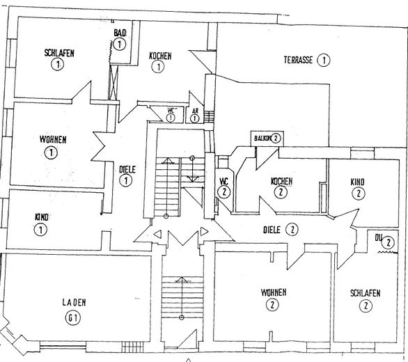 Grundriss Wohnung 1