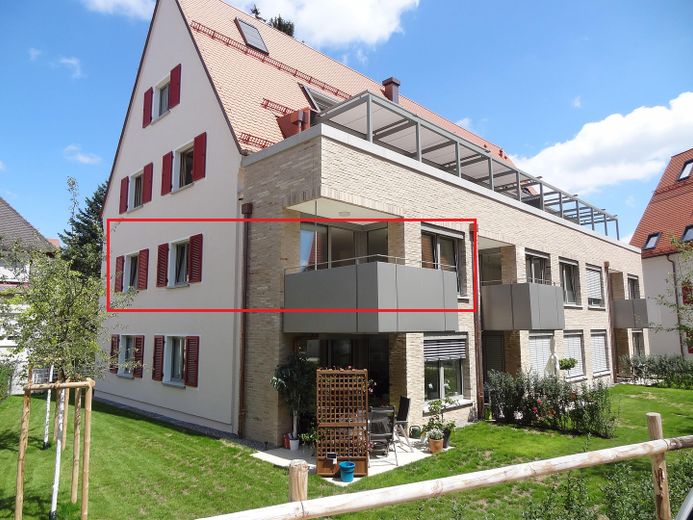 Neubau Erstbezug: Hochwertige 4-Zi.-Wohnung in Top-Lage im Klosterhof in Ulm-Söflingen – Außenansicht