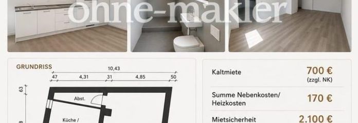 Kernsanierte 2-Zimmer-Wohnung mit großer Wohnküche in Bruchsal-Heidelsheim