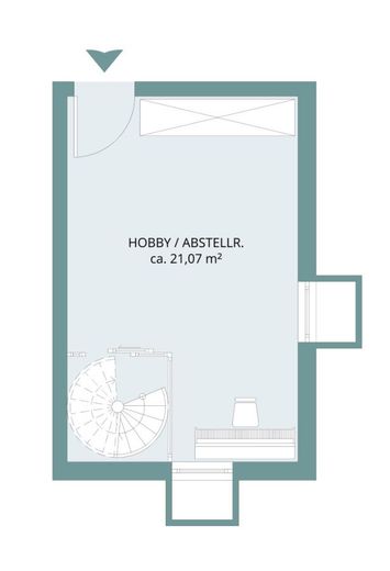 EG-Wohnung mit 134 m² großem Süd-Westgarten und direkt zugänglichem beheiztem Hobbyraum (21 m²) – KG