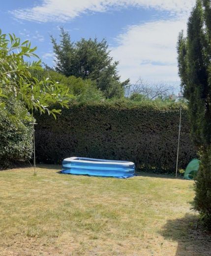 PROVISIONSFREI! Sanierungsbedürftiger Bungalow nahe Schlebusch mit erheblichen Aufstockungspotenzial – Blick in den Garten