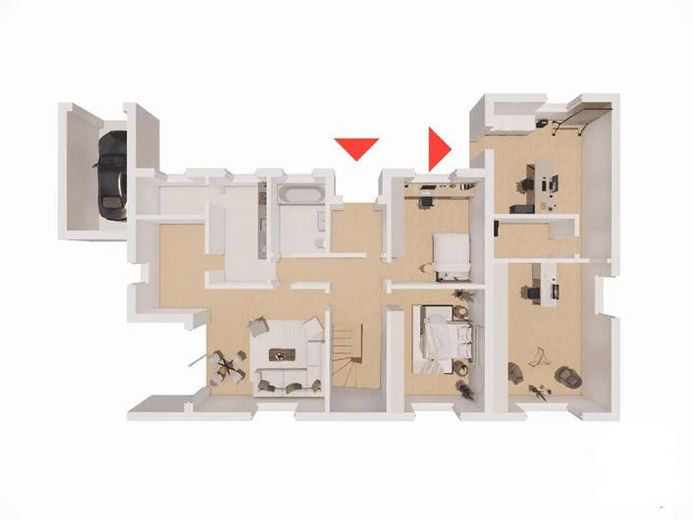 Wohnen, Arbeiten, Vermieten: Flexibles Raumwunder mit Anbau! – Grundriss