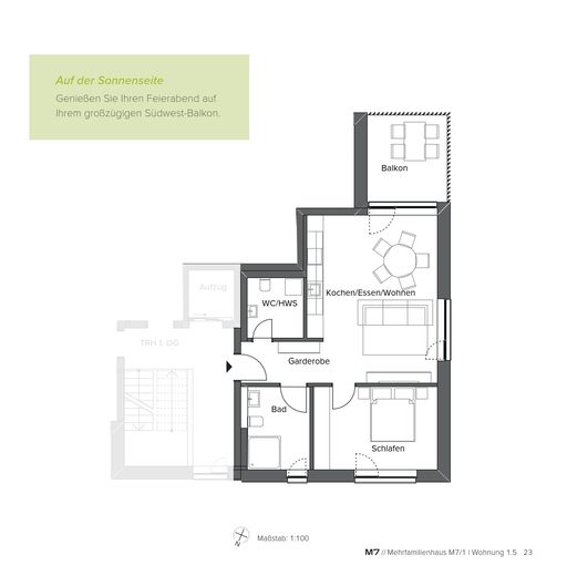Neubau WHG 1.5 - M7/1 - 1. Obergeschoss - 63m² – Foto 2