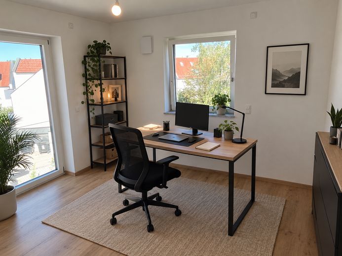 Luminoso appartamento moderno di 2,5 locali con balcone e finiture di pregio – Arbeitszimmer