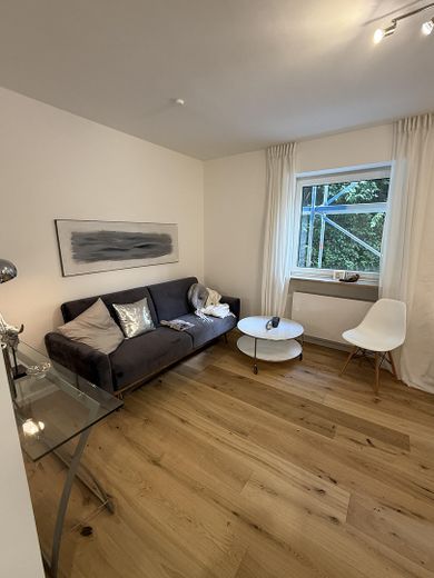 *Primera ocupación* apartamento de 2 habitaciones en la planta baja elevada de un edificio plurifamiliar modernizado – Wohnbereich / Küche