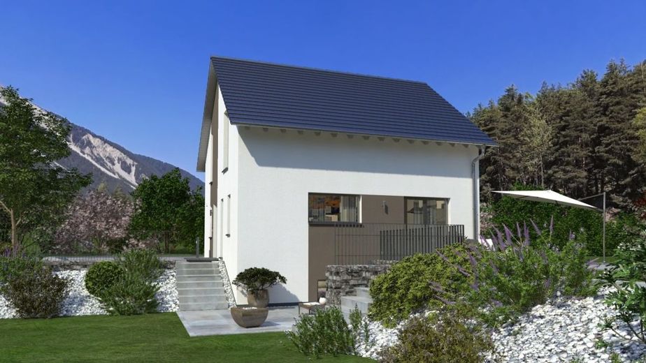 DAS HAUS MIT DEM PLUS AN RAUM – Ansicht Garten