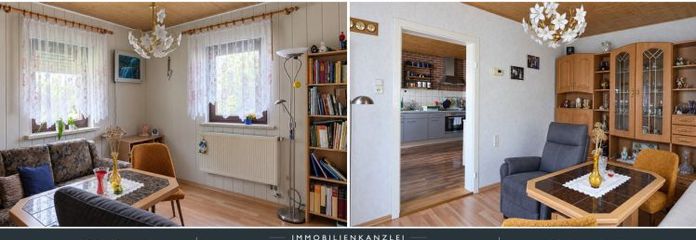 Half-timbered detached house with garage and garden in Kühndorf