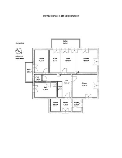 Grundriss Obergeschoss