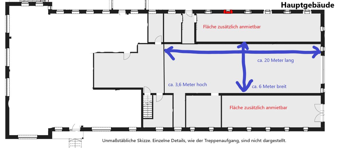Lagerfläche 150–350 m² mit el. Sektionaltor. Stadtgrenze Osnabrück/Georgsmarienhütte – Grundriss