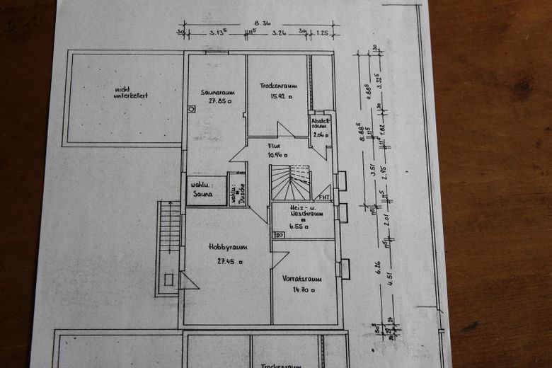 Grundriss Keller