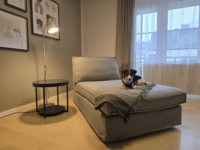 Appartamento di design completamente arredato di 1 stanza con balcone a Fürth – Ruhebereich
