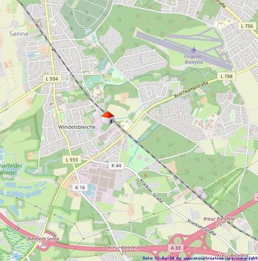 Gewerbegrundstück mit Baugenehmigung - sofort startklar in Bielefeld-Senne – Lageplan
