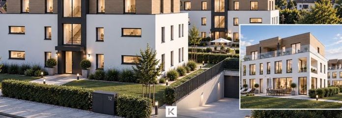 10 Wohneinheiten · Tiefgarage · moderne KAMPA-Architektur · Starnberg-Percha