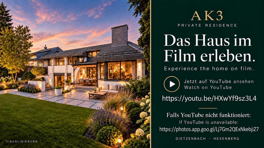 Casa de arquitecto con galería en una parcela de 1.294 m² – Film zum Haus