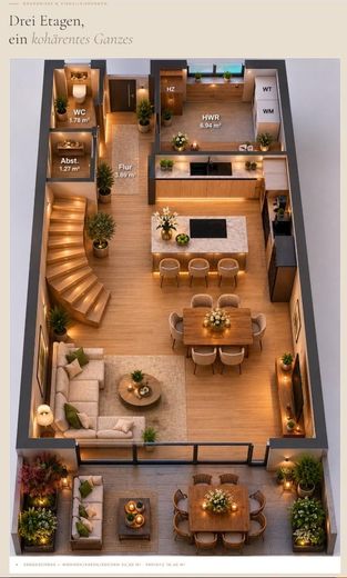 Neubau auf der Sonnenseite – KfW 55, Dachterrasse und Top-Ausstattung – Lichtdurchfluteter Wohnbereich