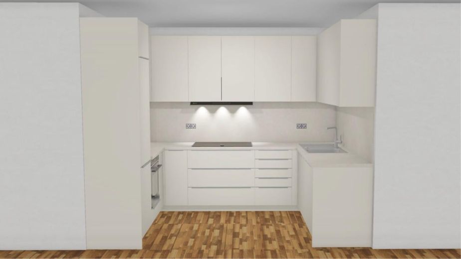 Wijk aan de Wiener Platz Feuerbach - 4-kamernieuwbouwappartement met keuken, lift, terras, ondergrondse parkeerplaats – Küche - Einbau im Oktober