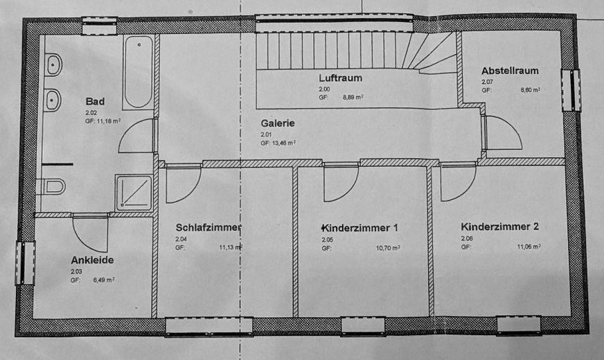 Architektenhaus (KfW 40)+ Extra Wohngebäude + Solar + Teich + Sauna – Grundriss Dachgeschoss
