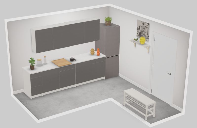 Küche inkl. Elektrogeräte