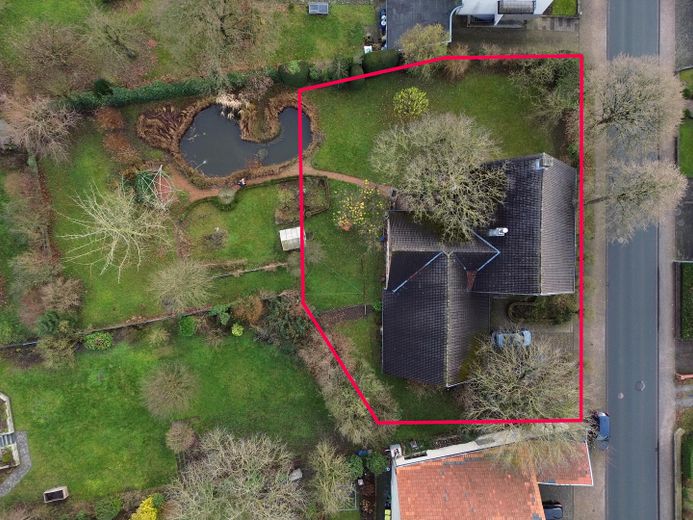 Vogelperspektive mit Flurstück