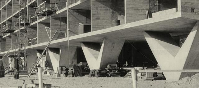 historische Aufnahme Baustelle