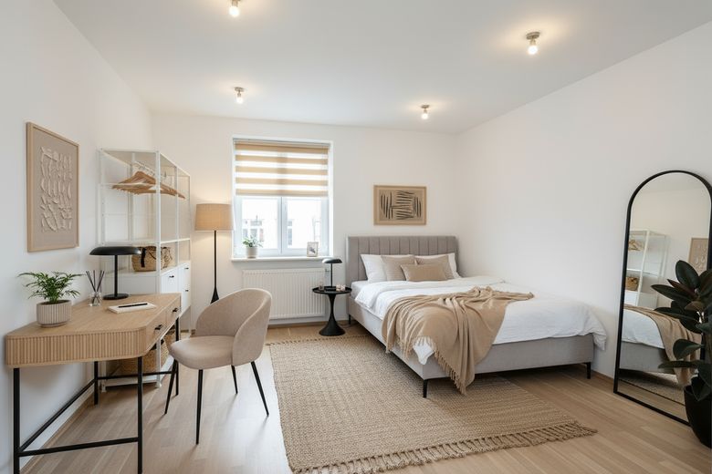 Möbliertes Schlafzimmer