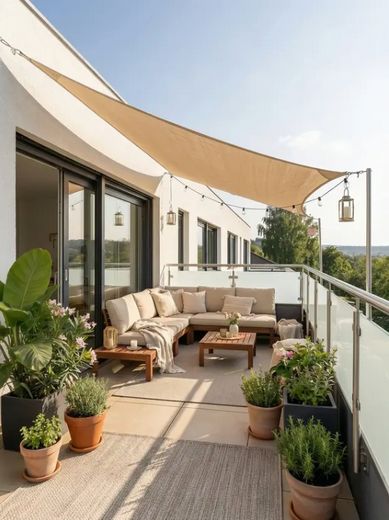Neubau KfW-55 | 4-Zimmer Maisonette mit Dachterrasse & Carport – Balkon