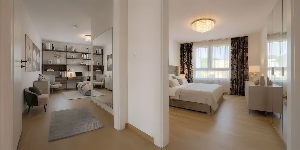 Aileler, evden çalışanlar ve Stuttgart’a gidip gelenler için ideal, 4,5-5 odalı modern yaşam hayali – 2 Schlafzimmer, Ki- generieret