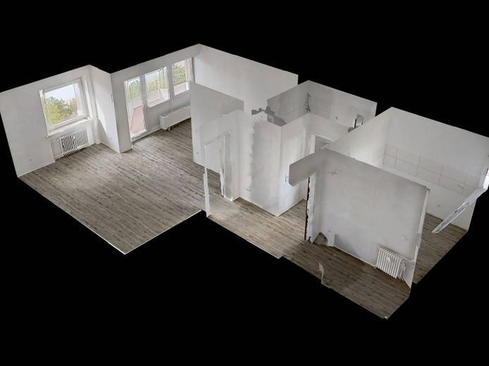 Apartamento individual bien distribuido con BALCÓN – 3D-Ansicht Grundriss