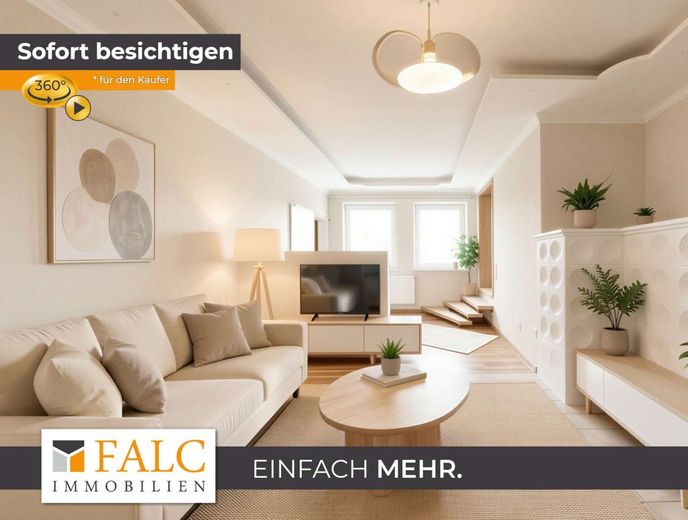 Ankommen. Wohlfühlen. Bleiben. Großzügige Wohnung in Bad Friedrichshall – 1. OG Wohnzimmer_1 - (KI generiert)