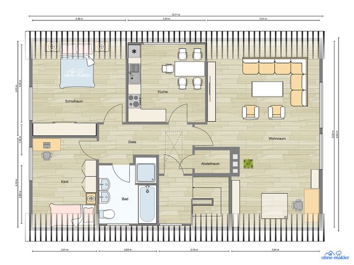 vielseitig verwendbares Zweifamilienwohnhaus im anerkannten Naturschutzgebiet – 1. OG, ZFWH 59519 Möhnesee