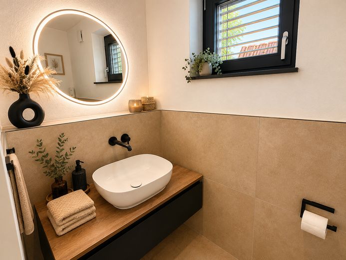 Casa unifamiliare moderna in posizione ai margini del paese, con molta privacy – senza provvigione – WC