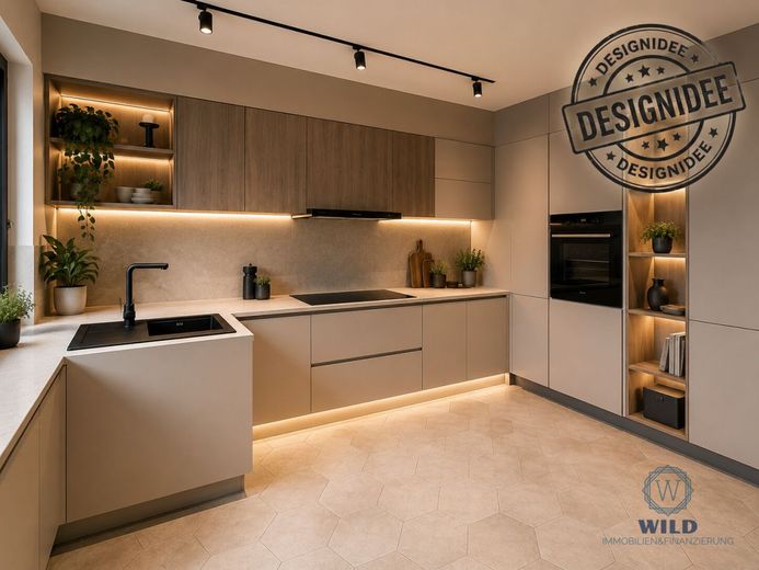 Großzügiges Einfamilienhaus mit Studio, Loggia &amp; Terrasse in Heusweiler – Designidee-Küche