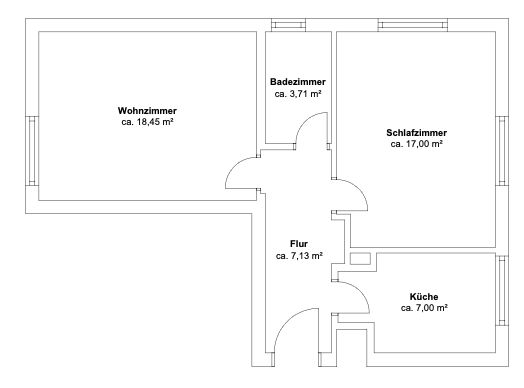 SIN COMISIÓN: ¡Primera ocupación tras la modernización! Tranquilo piso de 2 habitaciones cerca de Tempelhofer Feld – Grundriss 