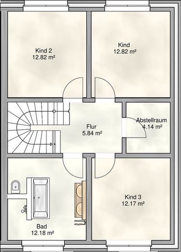 Nowo wybudowany segment domu dwurodzinnego o powierzchni 165 m² | 6 pokoi | 2 łazienki | ogród | chłodzenie | Smart Home – Doppelhaus 1: DG