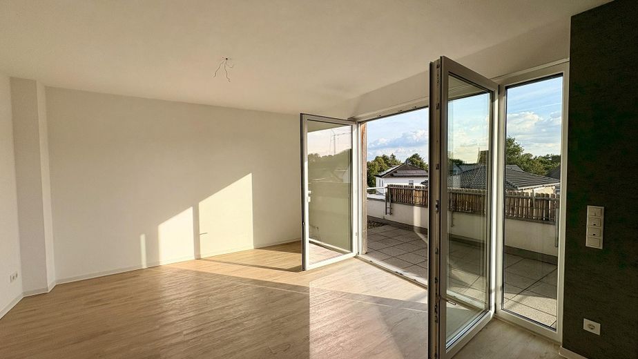 Wymarzone mieszkanie 2 ½-pokojowe z południowo-zachodnim tarasem na dachu w zielonym Schermbeck – offene helle Dachterrasse