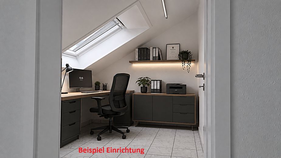 Hitzewelle? Etagenwohnung in kleiner Wohneinheit mit Klimaanlage – Beispiel Arbeitszimmer möb.