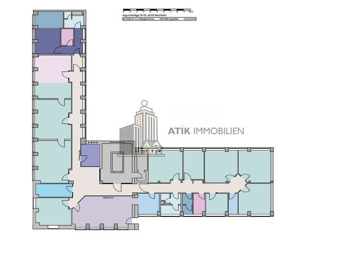 ATIK: Büroflächen in Mannheims bekanntester Büromeile nähe Wasserturm - provisionsfrei – Grundriss