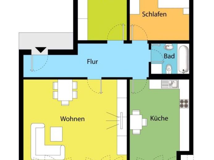 Individual attic dream, lovingly renovated! Underfloor heating, eat-in kitchen, parquet! – Foto 1