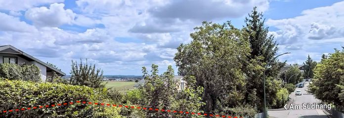 Blick Grundstück nach Süd