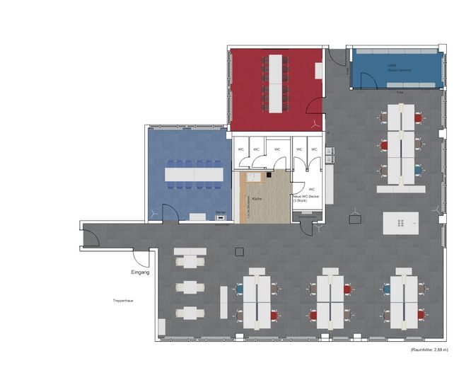 Top-Büro im Sachsen Park;  Mieten (subventioniert) für unter 6€/m²kalt – Grundriss, möbliert Beispiel