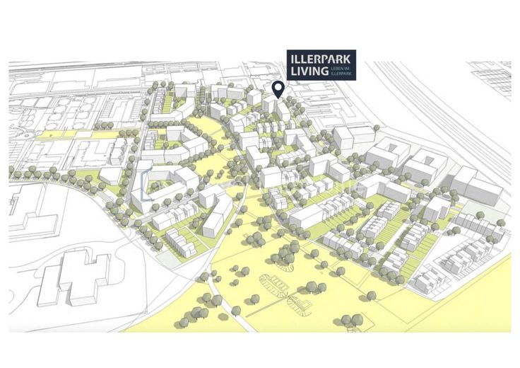 2-Zi. - Eigentumswohnung im ILLERPARK | 65,3 m² | Erstbezug (2.1.2) – Planung ILLERPARK 3D