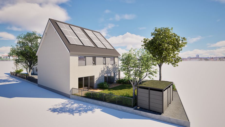 Casa nueva de ensueño en el núcleo antiguo de Herxheim – 2 casas adosadas modernas – Foto 4