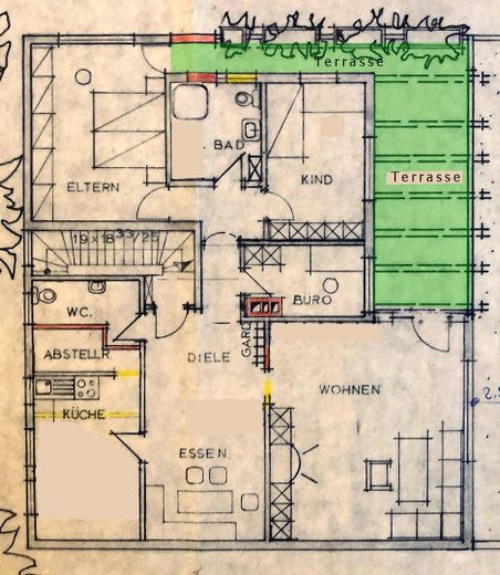 Gewerbewohnung, Büro, Stuttgart Plieningen 133qm. Nur Gewerblich. – Grundriss