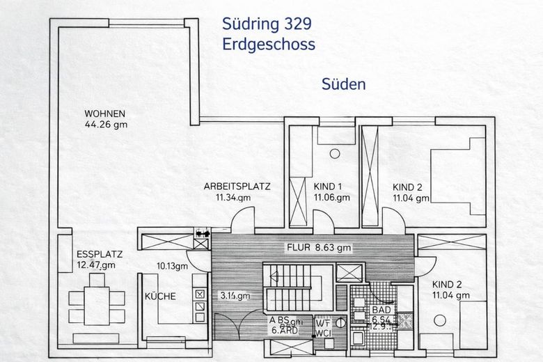 Freistehendes Haus mit Naturgarten (Biotop) und Dachgarten – Erdgeschoss Bestand