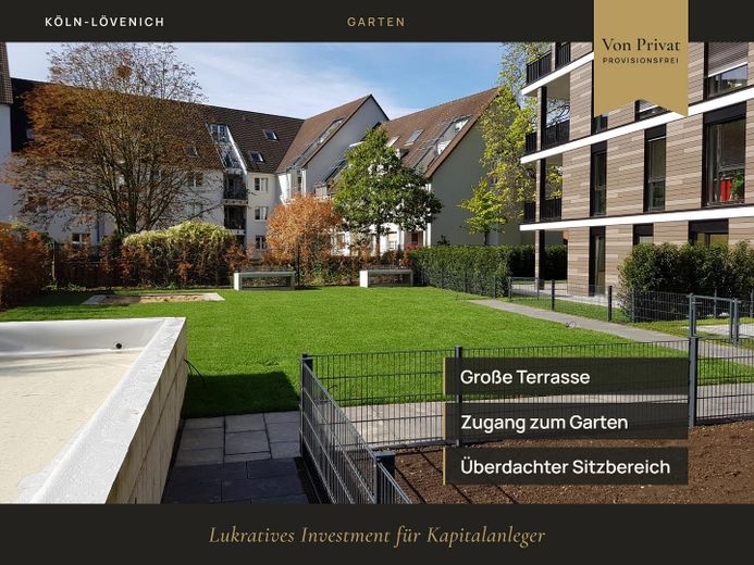ARCHITEKTEN-DESIGN: 3-Zi-Gartenwohnung | 2 Bäder | 102 m² Luxus & S-Bahn-Anbindung – Terrasse und Garten