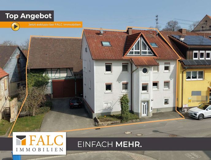 Platzwunder in Ravenstein! 3-Familienhaus inkl. großzügiger Scheune - FALC Immobilien Heilbronn – Herzlich willkommen!