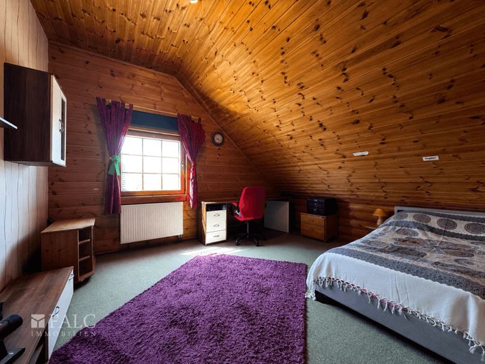 Appelhülsen-Skandinavischer Flair trifft moderne Energietechnik - Blockhaus mit besonderem Charakter – Schlafzimmer