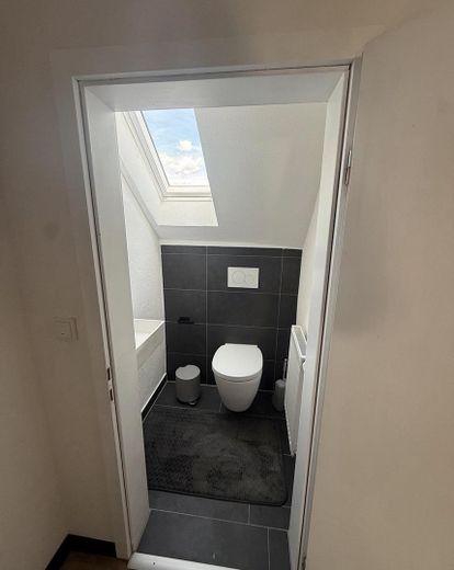 İlk kullanım, yeni yenilenmiş bahçeli müstakil ev, 63828 Kleinkahl'da – WC OG + Dusche, WC im EG 